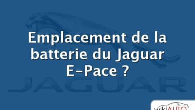 Emplacement de la batterie du Jaguar E-Pace ?